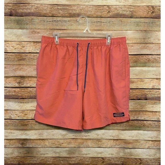 Vineyard Vines Other - Vineyard Vines Solid Pink Chappy Swim Trunks Large